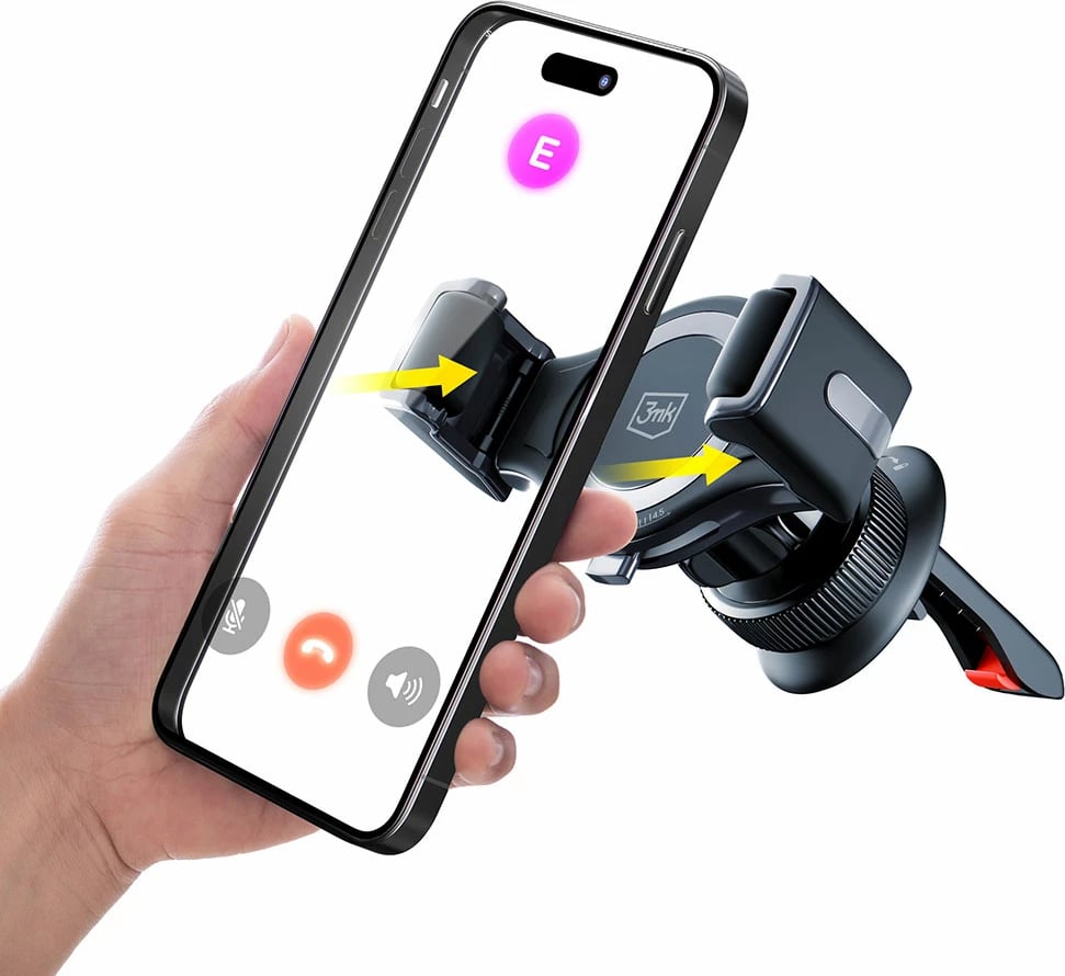 Mbajtës telefoni për veturë 3mk Memo Hug, për ventilator, i zi