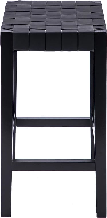 Karrige për bar Ridley dru-pu e zezë 51x34x61.5cm