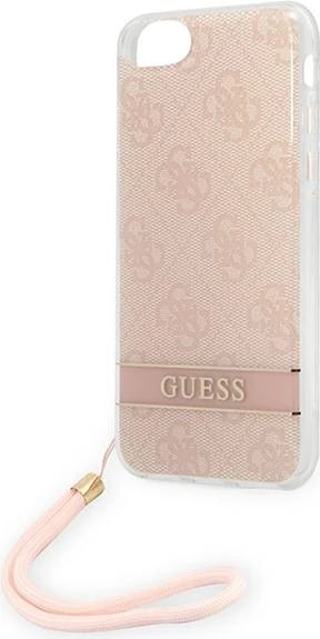 Mbështjellës Guess 4G Print Strap për iPhone SE 2022/SE 2020/7/8, rozë Mbështjellës Guess 4G Print Strap për iPhone SE 2022/SE 2020/7/8, rozë