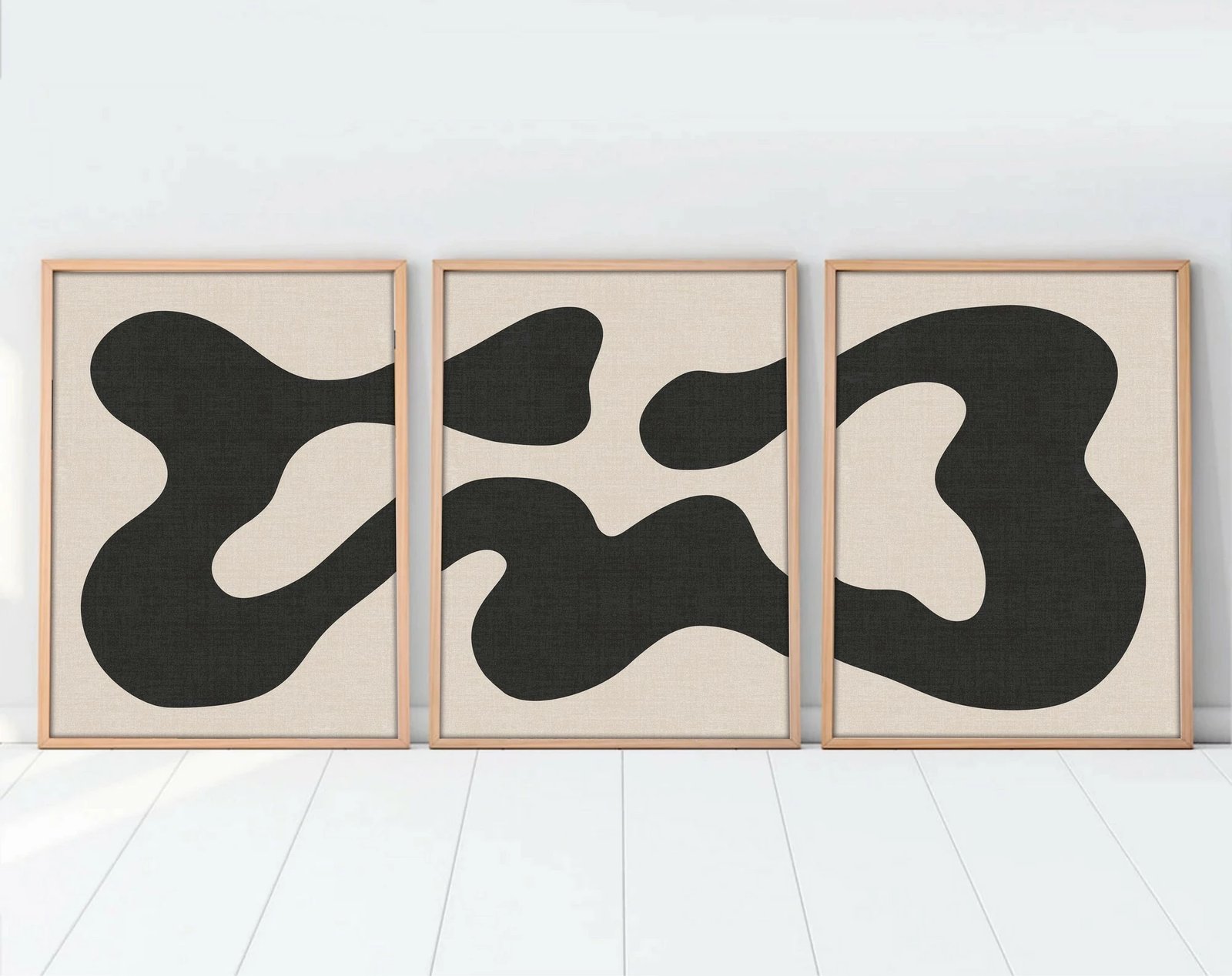 Pikturë dekorative me kornizë MDF (3 copë), Wallity, Huhu199, 50x70