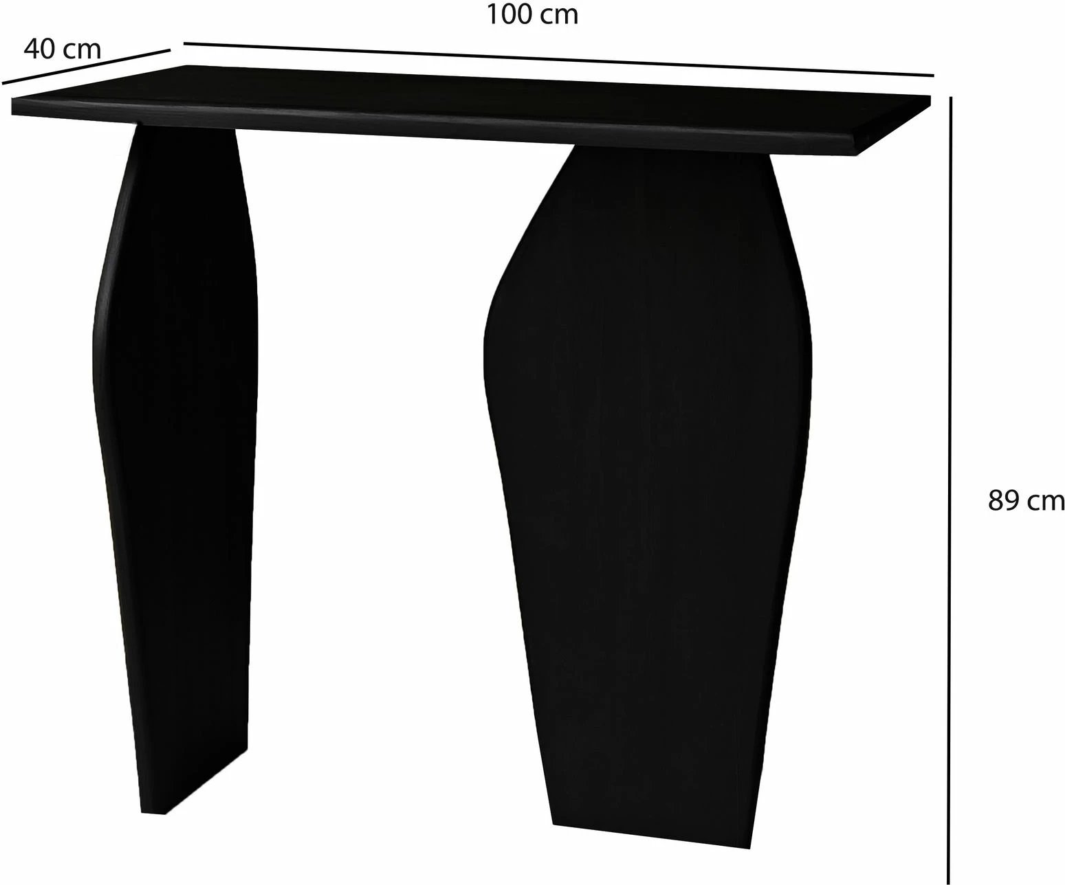 Komodë moderne, ngjyrë e zezë, Skye Decor Arya, 100x90x40cm