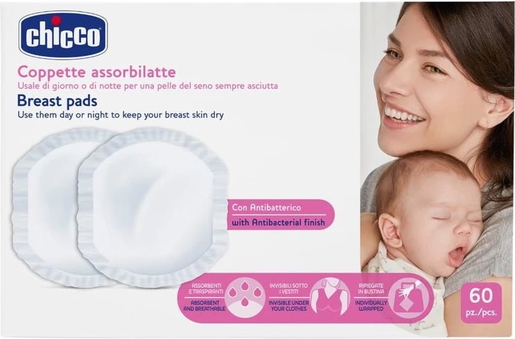 Pads për gjidhënie Chicco për gra, 60 copë