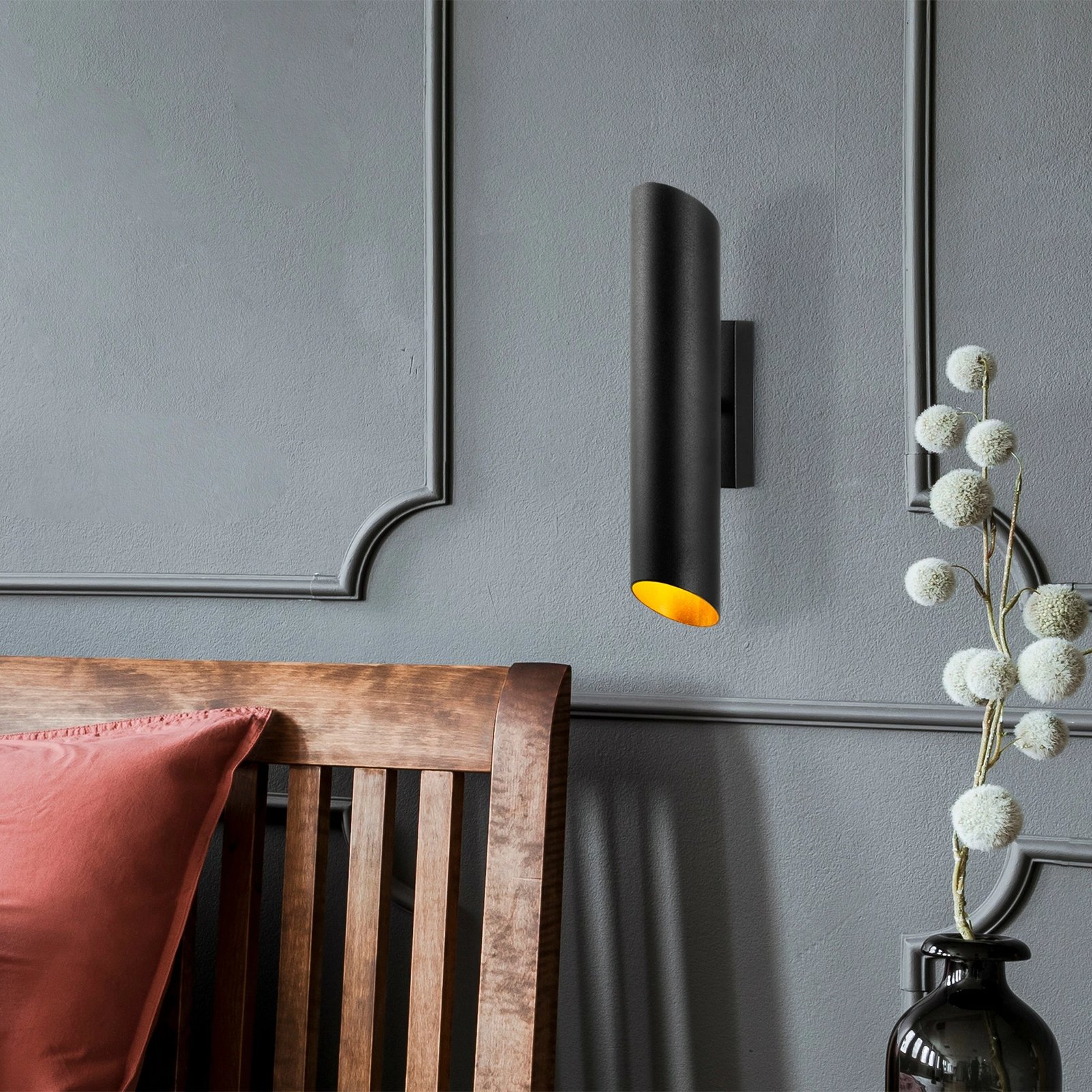 Llambë muri Opviq, Cut - 11820, e zezë dhe e artë, 8x12x40cm