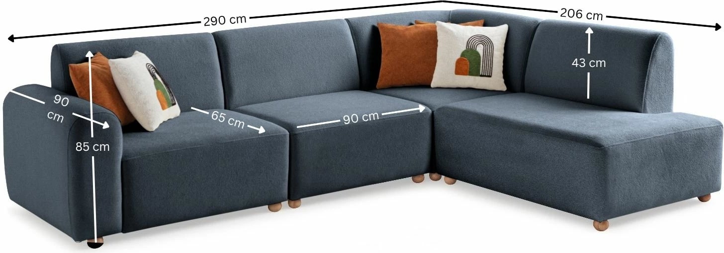 Këndare S-Loft, ngjyrë kaltër, Atelier del Sofa
