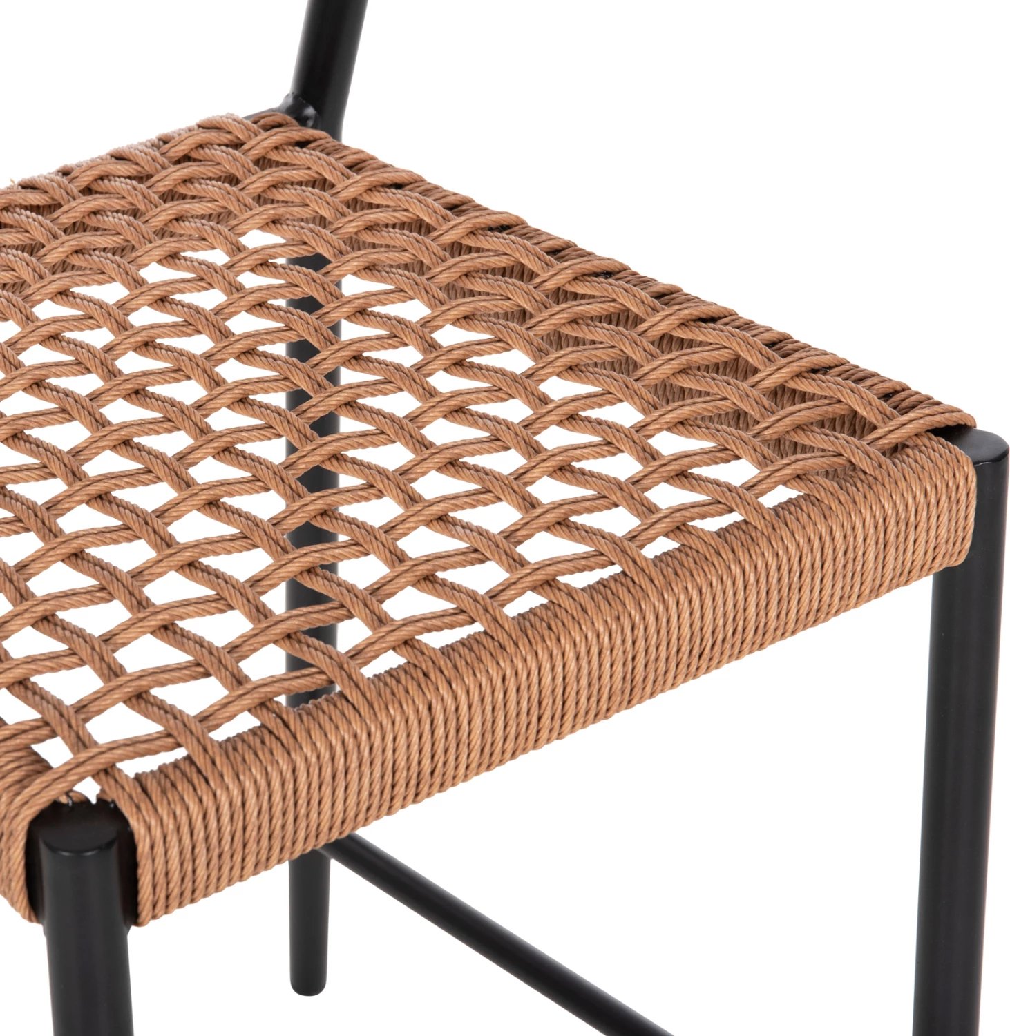 Karrige për bar mesatare EULO FH6087.03 alumin e zezë-ratan sintetik 60x56,5x99Hcm