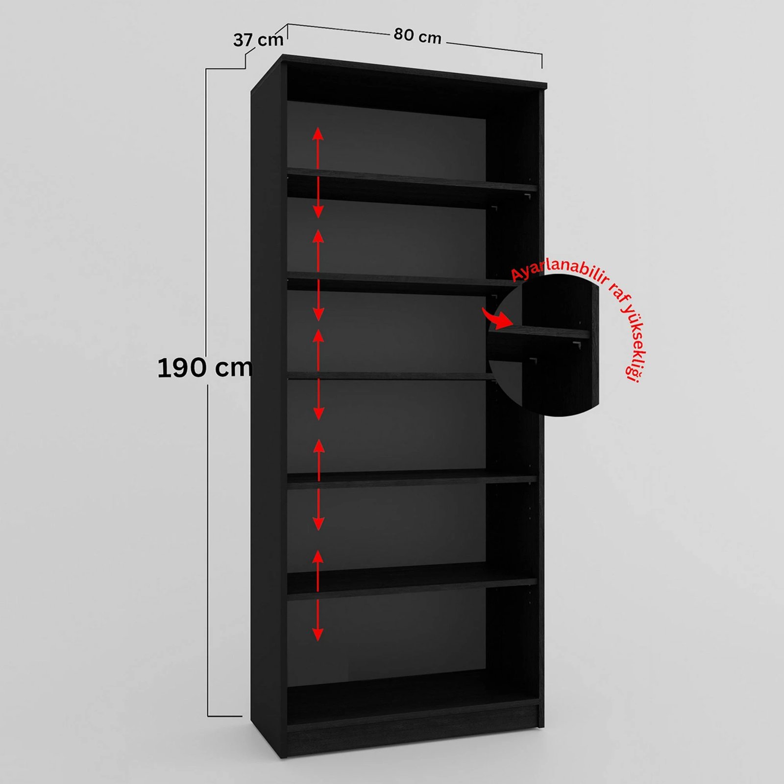 Dollap shumëpërdorimësh, ngjyrë e zezë, Skye Decor Lucas Glass 1600-92