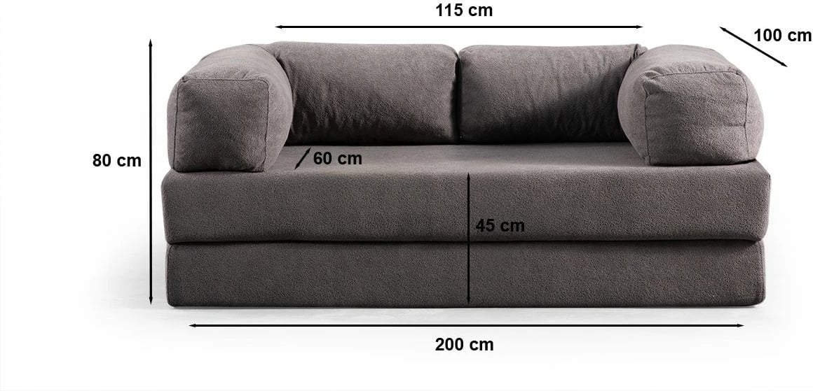 Divan-krevat 2 vende, Atelier del Sofa, Via Con, gri