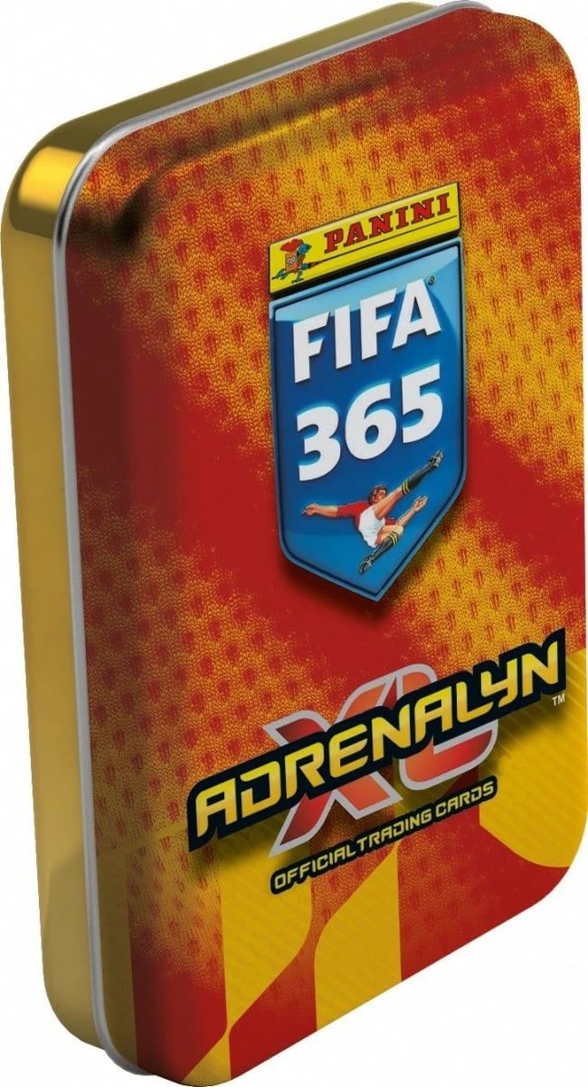Set kartash koleksionuese Panini FIFA 365 Adrenalyn XL 2026, mini kuti metalike, 4 pako, 2 karta edicion i limituar