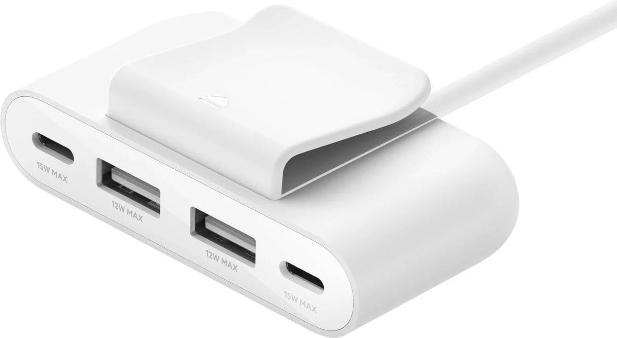 Hub USB Belkin BUZ001bt2MWHB7, 4 porta, USB Type-C/USB-A, 2m, bardhë