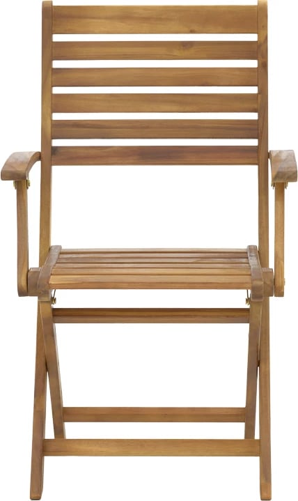 Karrige palosëse me krahë, dru akacie, ngjyrë natyrale, 57x59x93cm