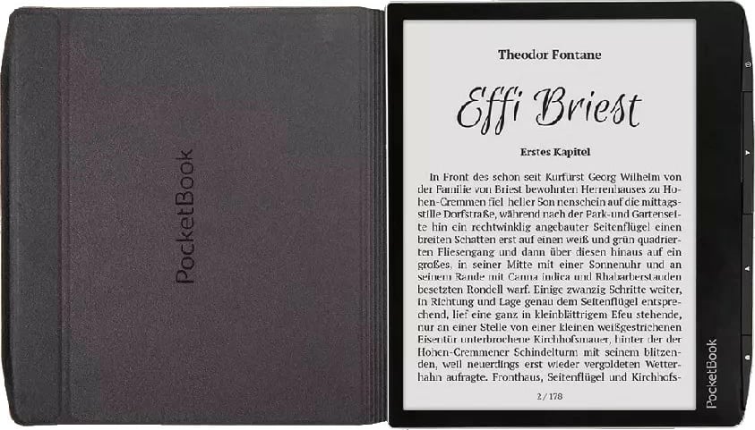Mbështjellës PocketBook Flip Shiny Beige për 7 inch