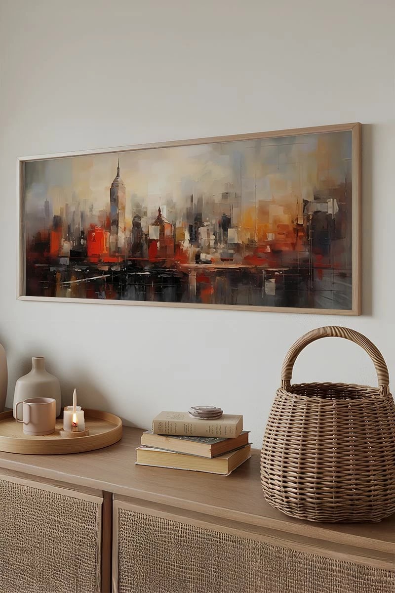 Pikturë dekorative me kornizë, Wallity, Artsmdfyty18-50120, shumëngjyrëshe, 50x120cm