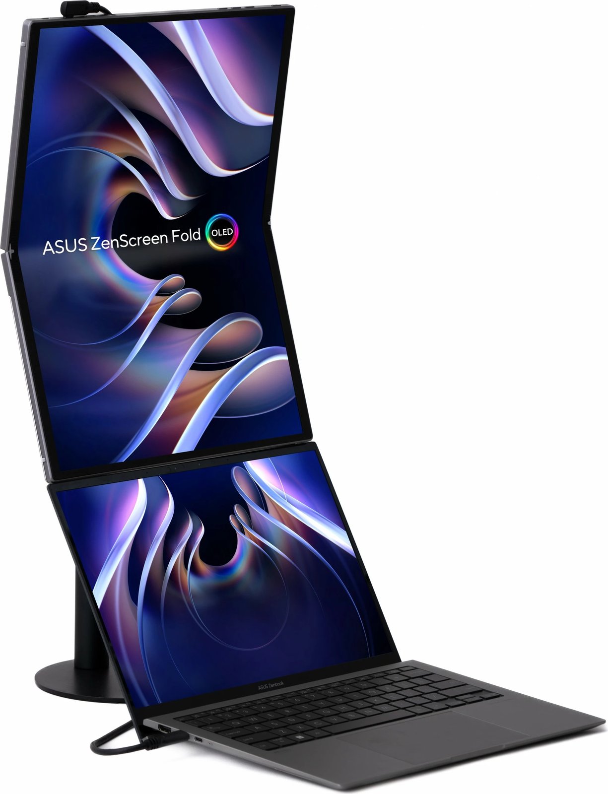 Monitor portativ ASUS ZenScreen Fold OLED MQ17QH, 17.3", Quad HD, OLED, Argjendtë