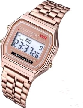 Orë dore digjitale WB2 për meshkuj dhe femra, rose gold