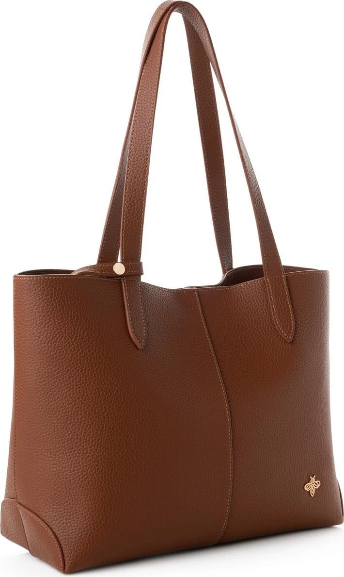 Tote bag Lucky Bees, ngjyrë tan, 1294