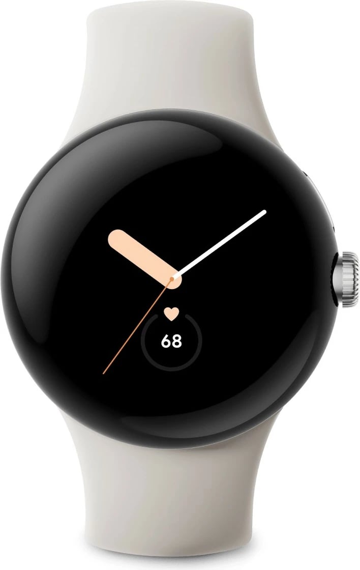 Smartwatch Google Pixel Watch LTE, Polished Silver/Chalk, LTE, 294mAh