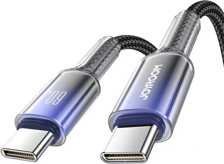 Kabllo USB-C në USB-C Joyroom S-A42, 1.2m, 60W, e zezë