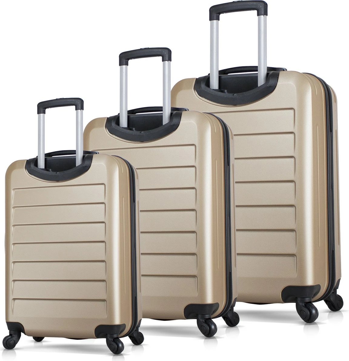 Set valixhesh (3 copë), ngjyrë ari, Zoozie Bags, 6301