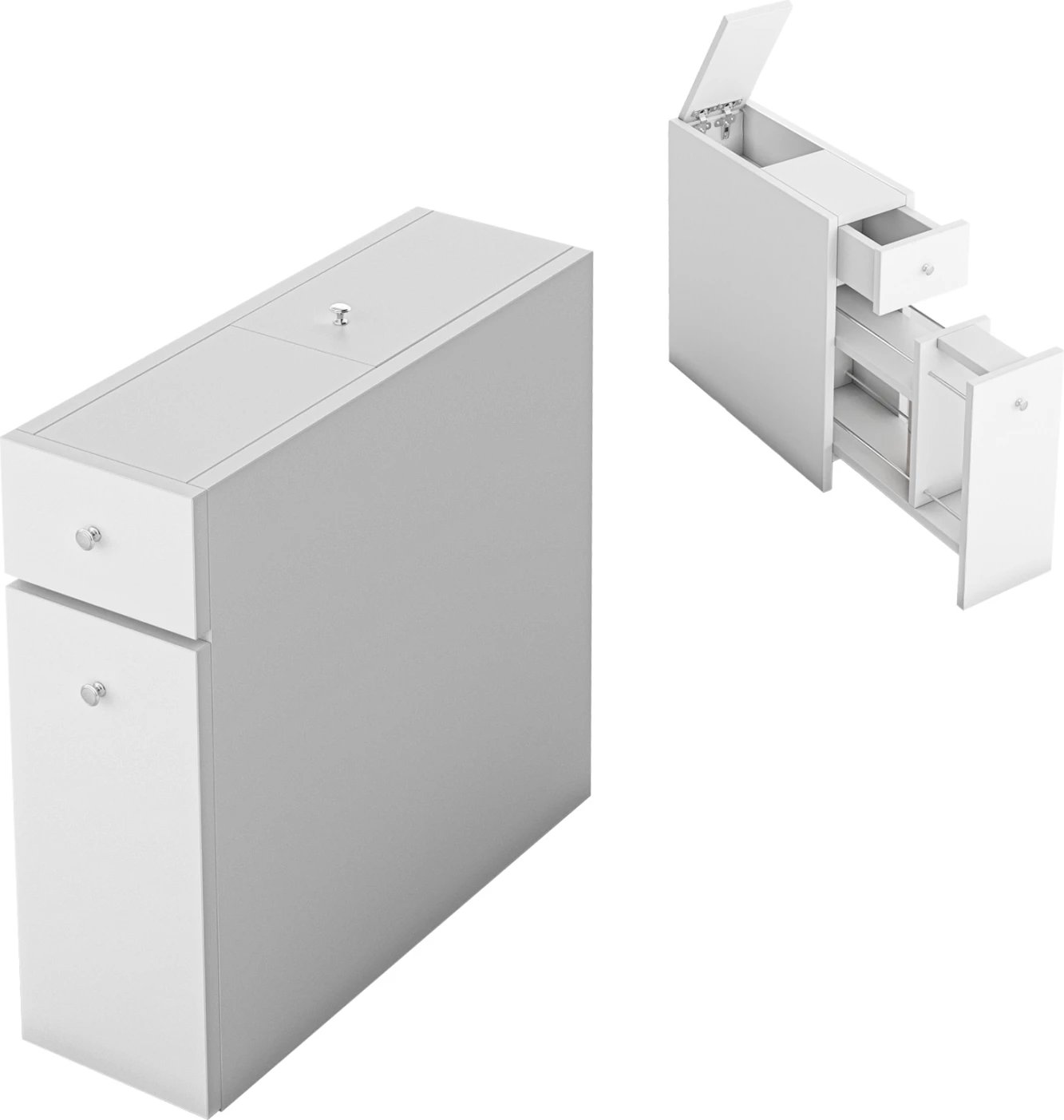 Dollap për banjo FH9424.02, 19x60x55H cm, e bardhë