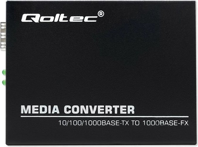 Konvertues media Qoltec 52295, 1x RJ45, 1x SFP, 1000Mb/s, i zi