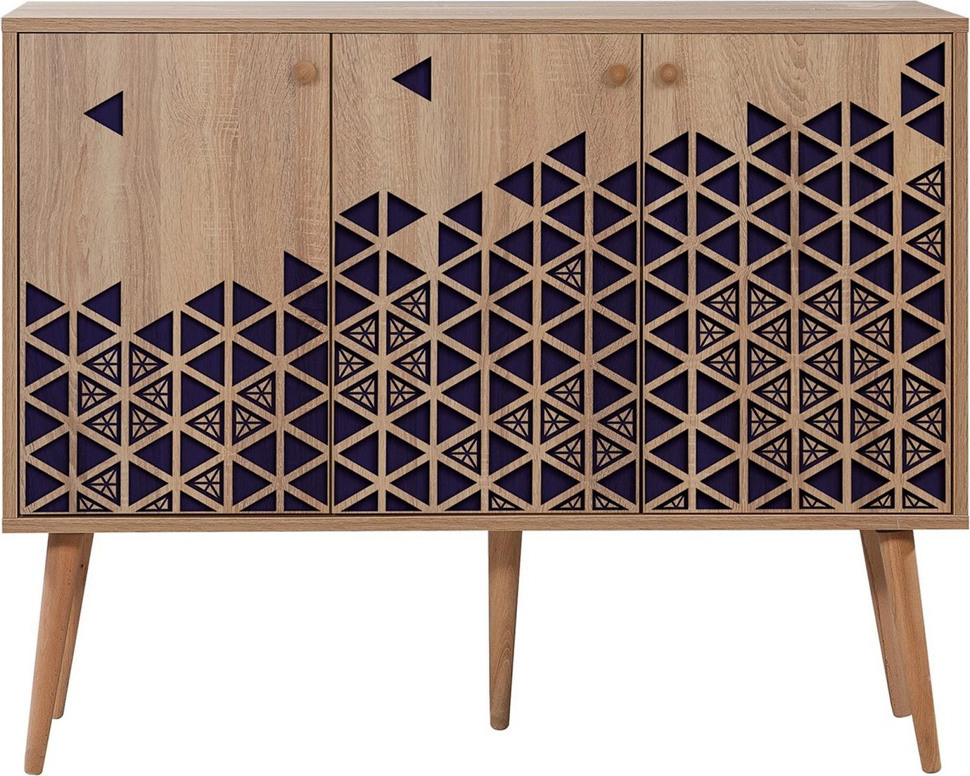 Konsol Hanah Home, Mega-123, ngjyrë lisi Sonoma