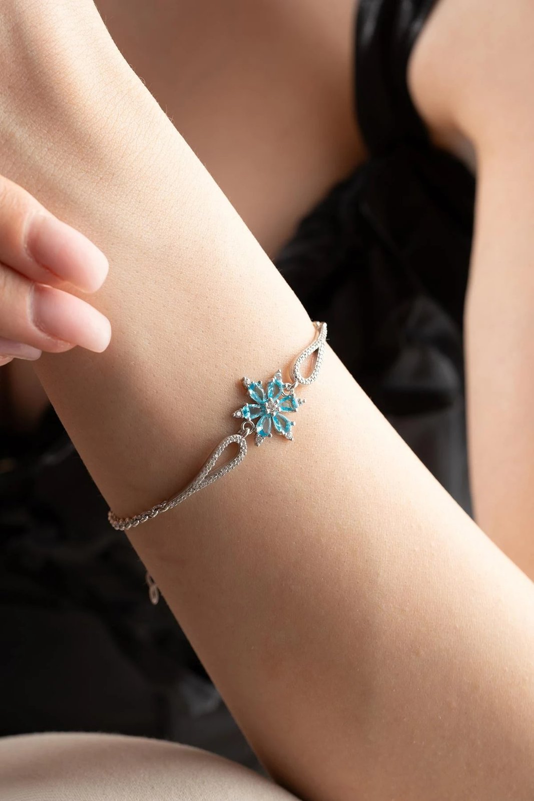 Byzylyk argjendi Jumeon, ngjyrë argjendi dhe kaltër deti, NRZ999199