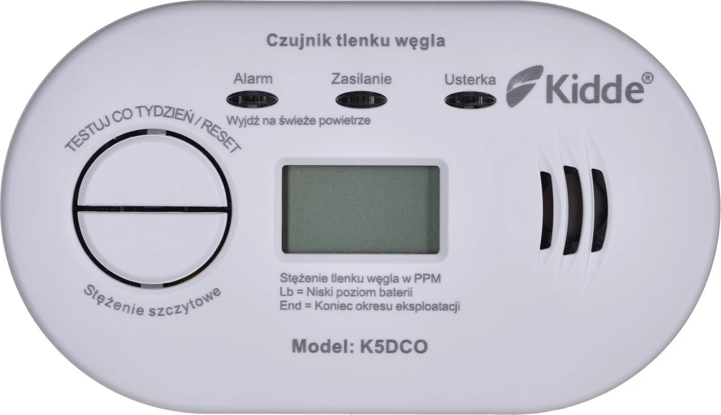 Detektor Kidde K5DCO për monoksid karboni, i bardhë