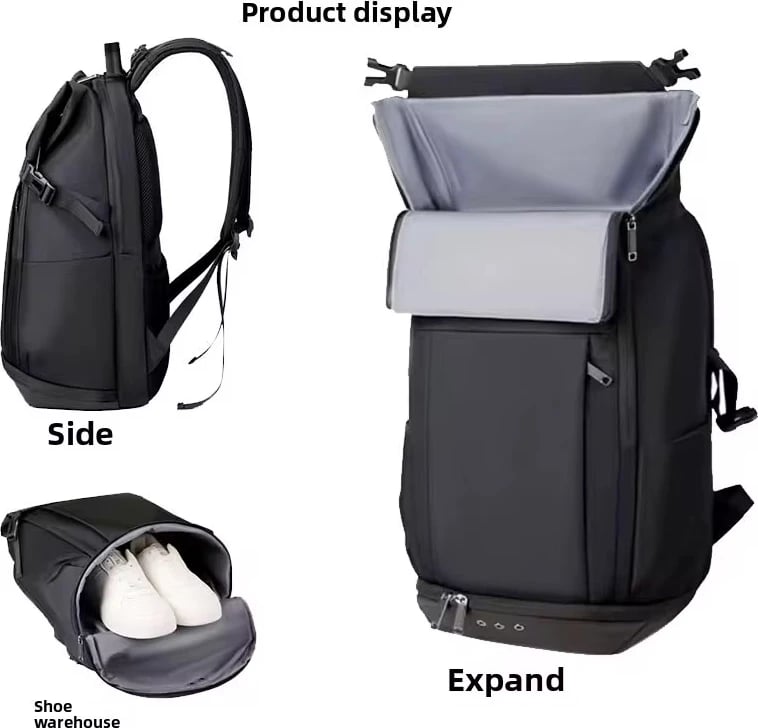 Çantë shpine, 50x30x20 cm, e zezë