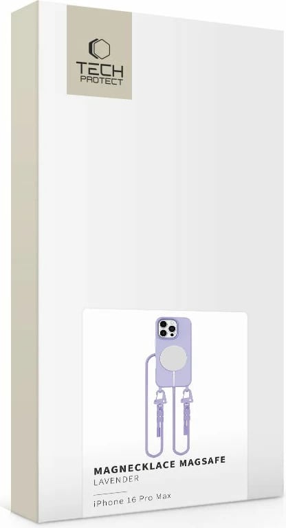 Mbështjellës Tech-Protect MagNecklace me litar për iPhone 16 Pro Max, Violet