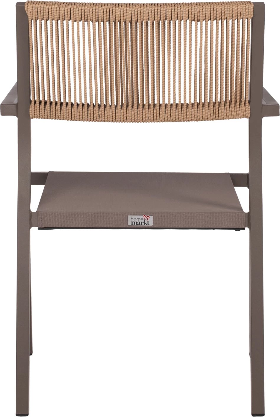 Karrige profesionale alumini, ngjyrë shampanje, me shpinë PE rattan, FH5893.03, 55.5x58.5x83 cm