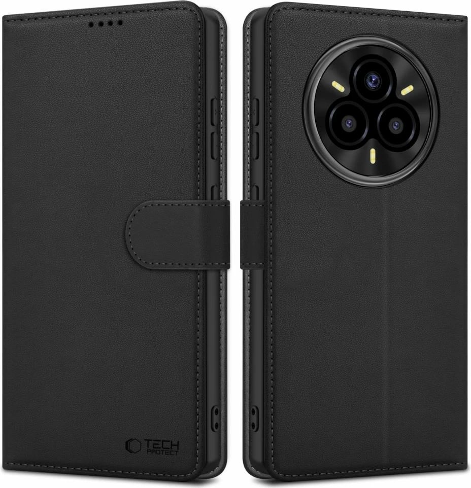 Mbështjellës Tech-Protect Wallet për Realme 14 Pro 5G, e zezë mat