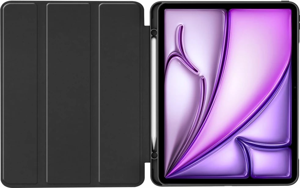 Mbështjellës tablet Tech-Protect SC Pen Case për iPad Air 13" (2024), me vend për Apple Pencil, kapak palosës me sleep/wake, këllëf silikon, i zi