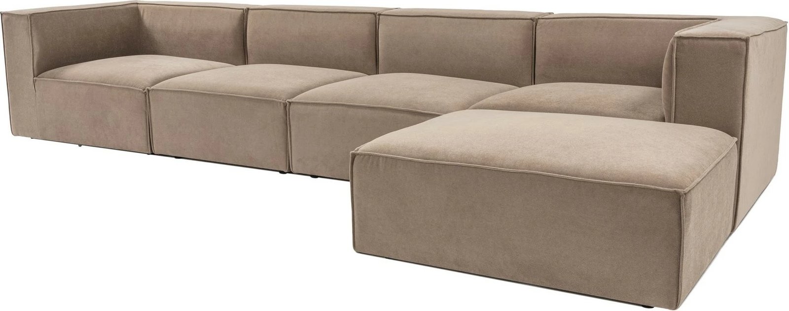 Kënd-sofë Sora me pouffe, ngjyrë kapuçino, Atelier del Sofa Kënd-sofë Sora me pouffe, ngjyrë kapuçino, Atelier del Sofa