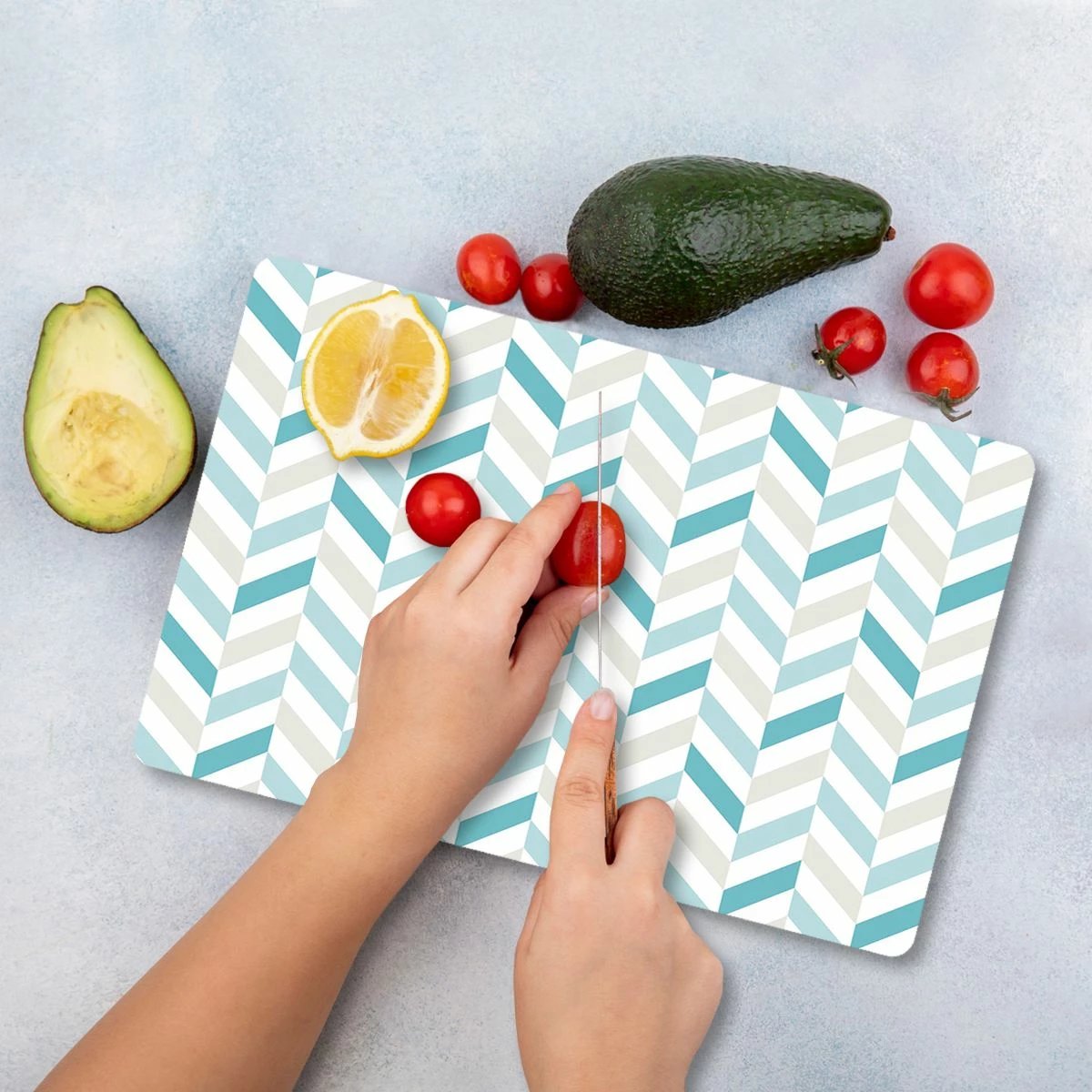 Dërrasë prerëse prej xhami të temperuar, shumëngjyrëshe, Hermia Ckt83 - 2030, 20x30cm