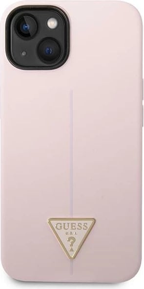 Mbështjellës Guess Silicone Triangle për iPhone 14 Plus 6.7", vjollcë
