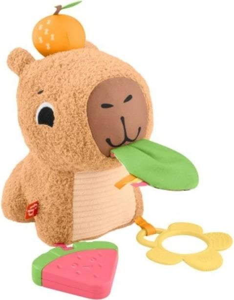 Lodër pelushi sensorike Fisher Price Capybara HYR54, shumëngjyrëshe