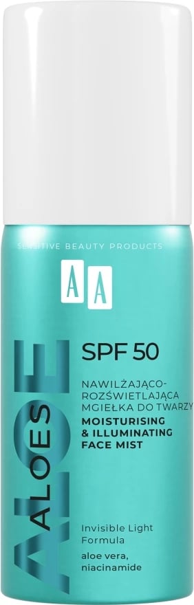 Mist për fytyrë AA Aloe Hydrating-Illuminating SPF50 për femra 100ml