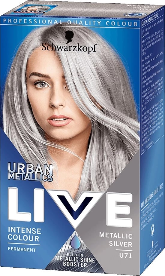 Ngjyrë për flokë për femra Schwarzkopf Live Urban Metallic U71 Metallic Silver