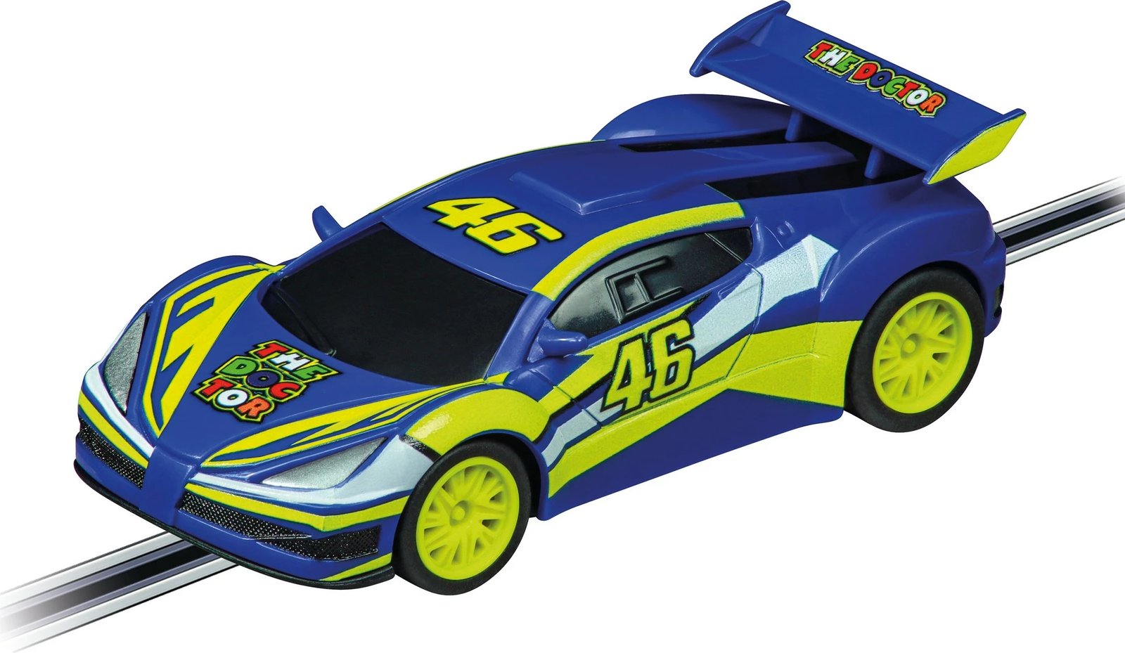 Set garash Carrera GO!!! VR46 Ultimate Racing, 2 makina, pista 4.9m, shumëngjyrësh