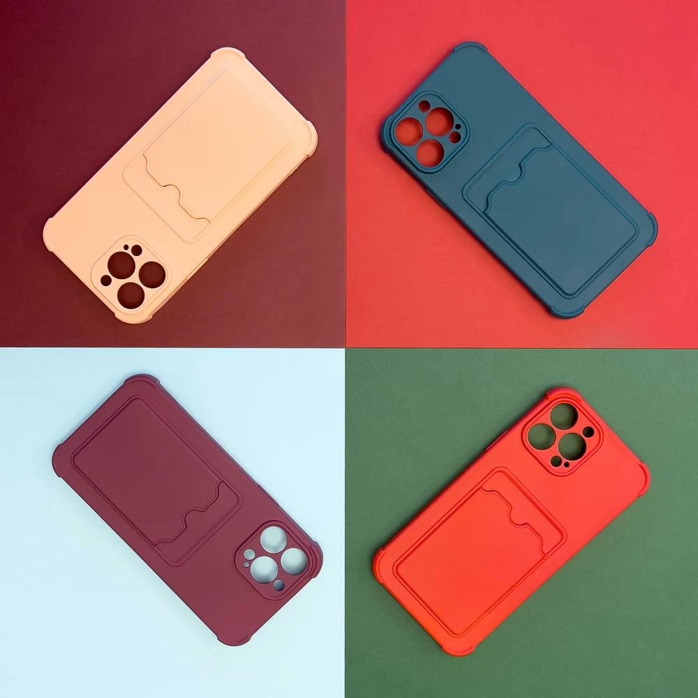 Mbështjellës Hurtel Card Armor për Xiaomi Redmi Note 10/10S, xhep kartelash, silikon, portokalli