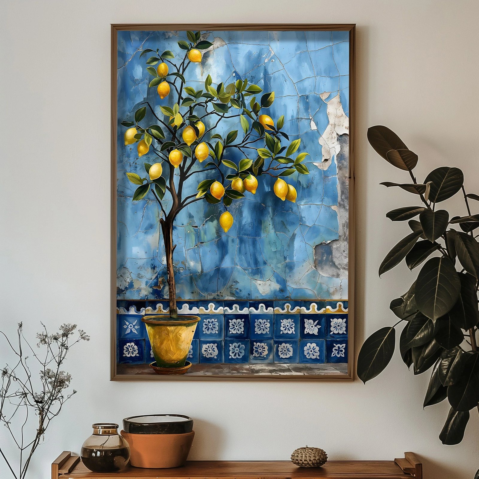 Pikturë dekorative me kornizë, MDF, Wallity, HUM099