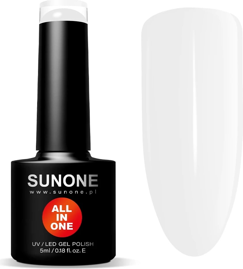 Llak për thonj për femra Sunone All In One Hybrid 3in1 B01 Blanka 5ml