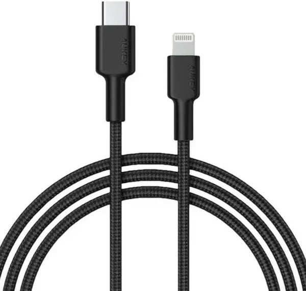 Kabllo AUKEY CB-CL4 USB-C në Lightning, 1.8m, 27W, e zezë