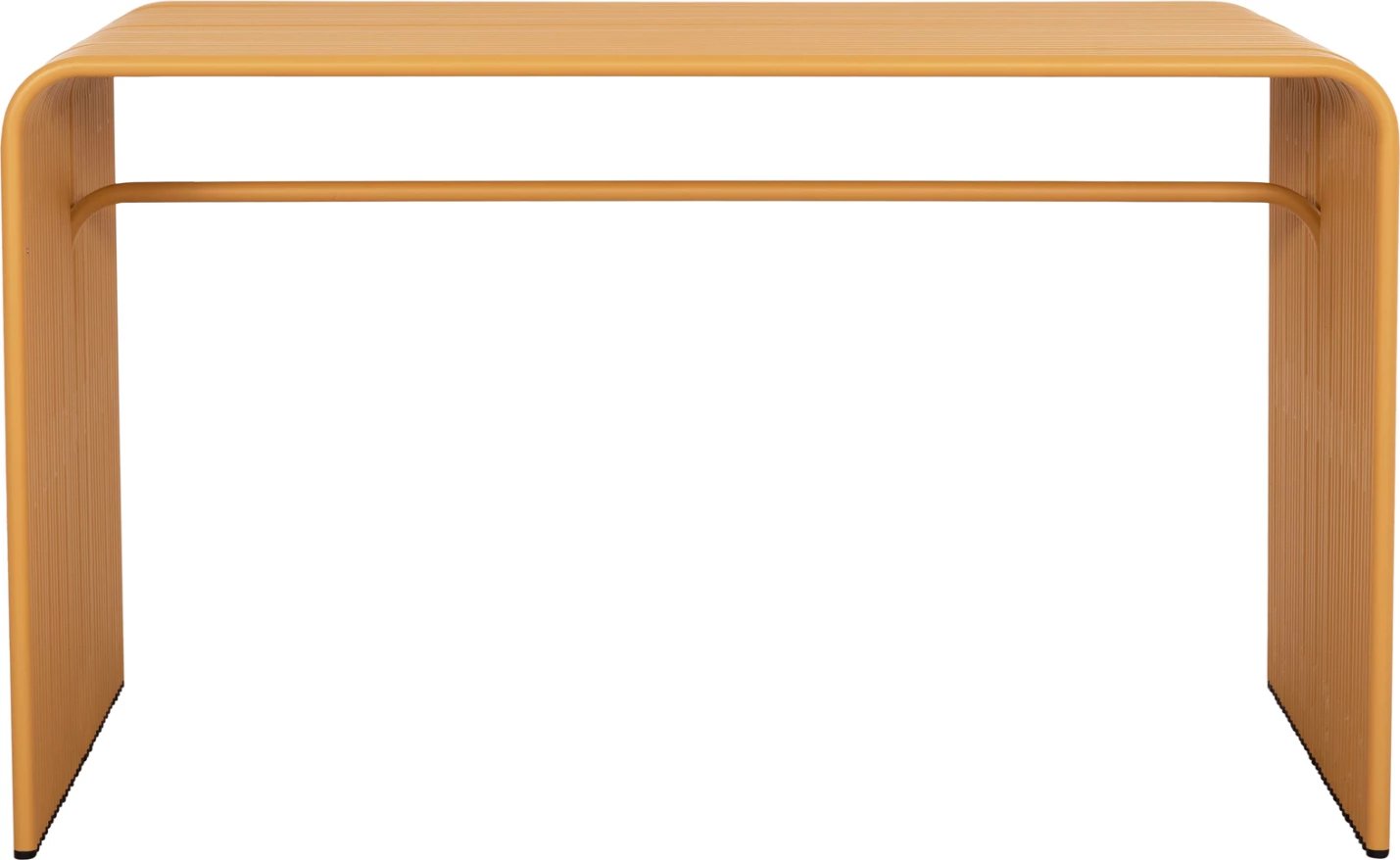 Tavolinë ngrënieje INTREPID, alumin, ngjyrë mustard, 120x70x70.5cm