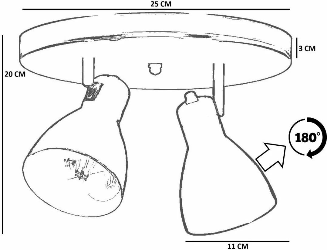 Llambë tavani Opviq, krom, 8997-2
