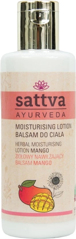 Balsam trupi hidratues Sattva Herbal Moisturising Lotion Hydrating Body Balm Mango për femra, 210ml