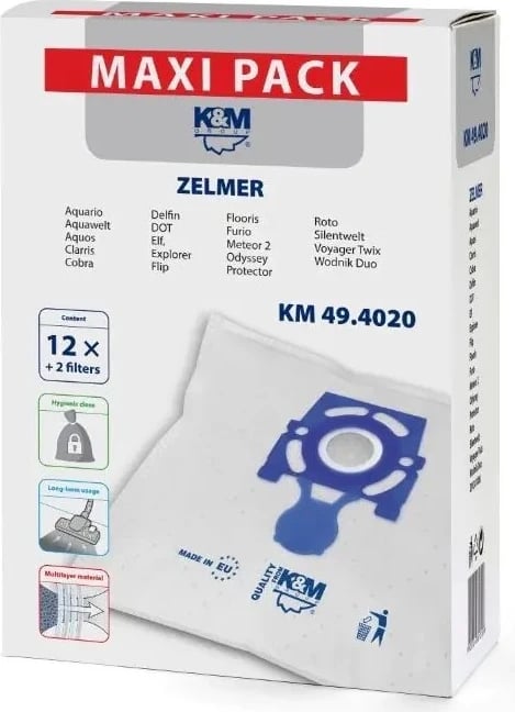 Çanta K&M 49.4020 Zelmer 12 copë + 2 filtra
