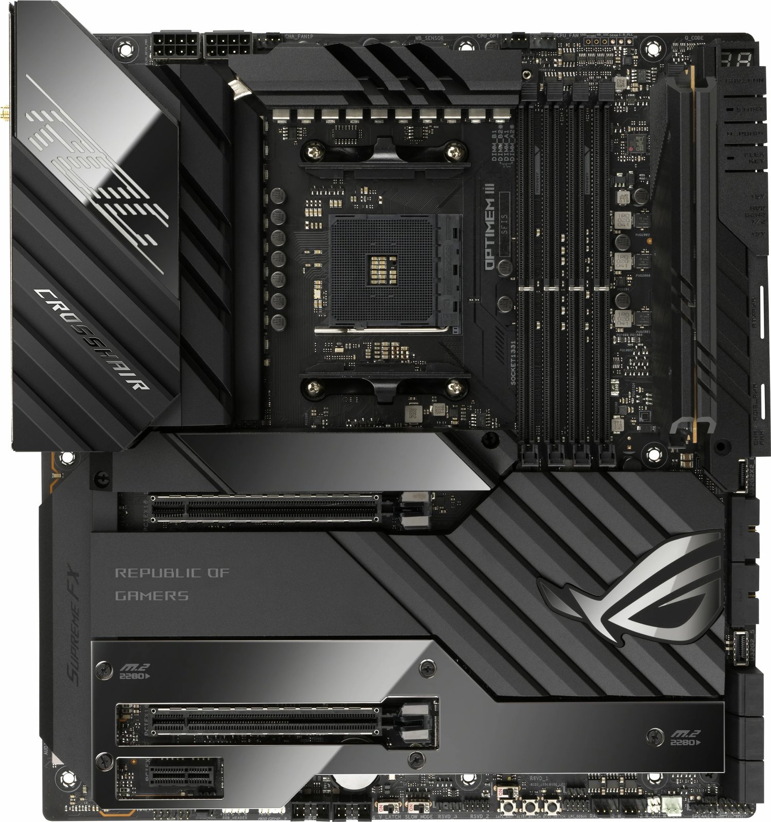 Pllakë amë ASUS ROG Crosshair VIII Extreme, AMD, Socket AM4, 128 GB, E zezë