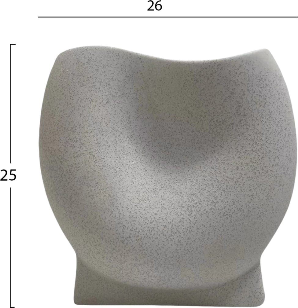 Dekor tavoline prej qeramike, ngjyrë e bardhë, FH4610.01, 26x14x25 cm