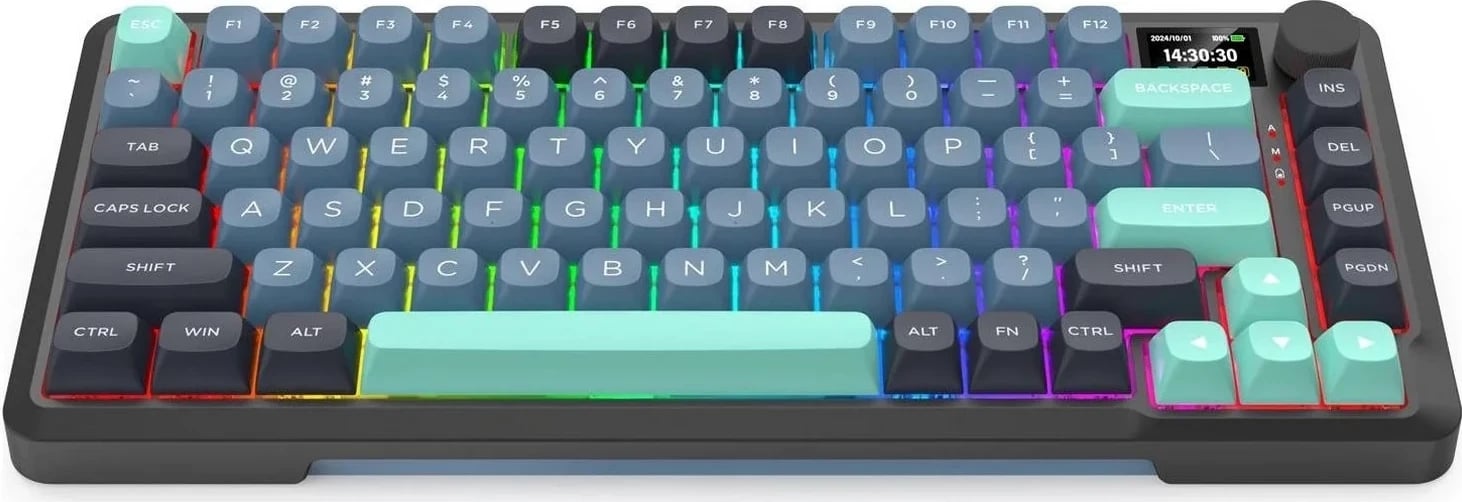 Tastierë mekanike Redragon K724GBG-RGB-PRO Behemoth, RGB, wireless/wired, grey